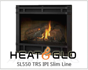 slim line gas fireplace